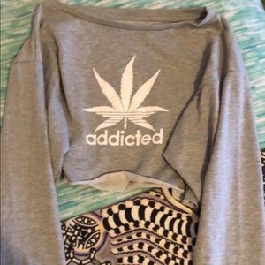 weed crop hoodie size M